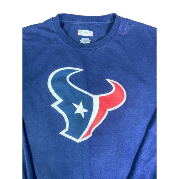 NFL Team Apparel Houston TEXANS JJ Watt #99 Blue Long Sleeve Men's Shirt Size L - Picture 5 of 10